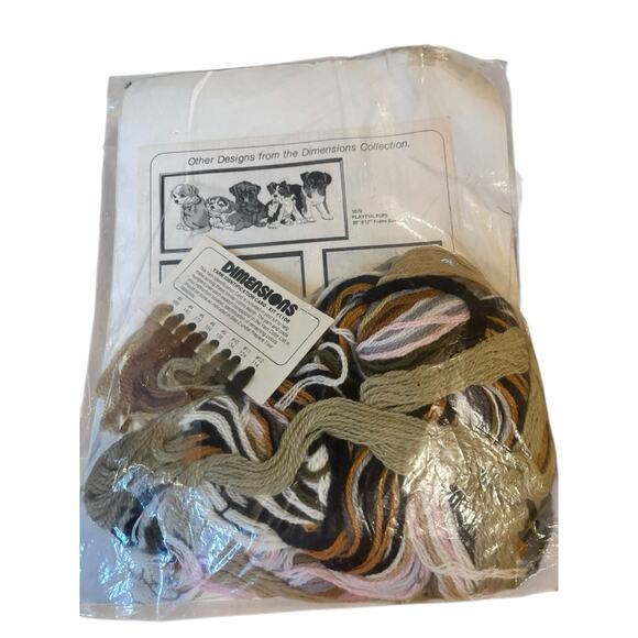 Vintage‎ 1978 Dimensions Crewel Needlepoint "Kitty Litter" Sealed - Picture 3 of 4